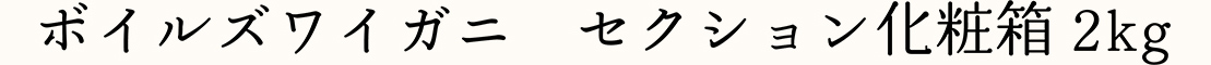 ボイルズワイガニ　セクション化粧箱2㎏