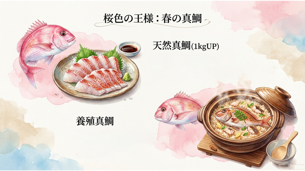 天然真鯛／養殖真鯛